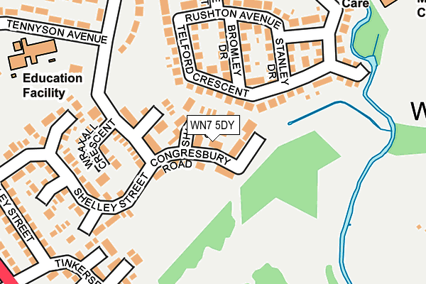 WN7 5DY map - OS OpenMap – Local (Ordnance Survey) WN7 5DY map - OS OpenMap – Local (Ordnance Survey)