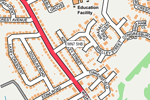 WN7 5HB map - OS OpenMap – Local (Ordnance Survey) WN7 5HB map - OS OpenMap – Local (Ordnance Survey)