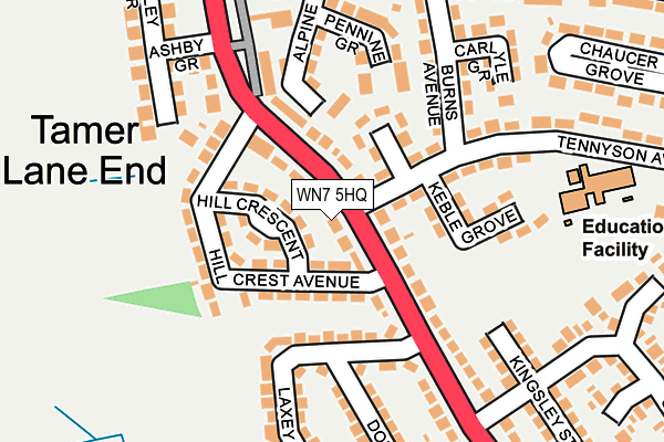 WN7 5HQ map - OS OpenMap – Local (Ordnance Survey) WN7 5HQ map - OS OpenMap – Local (Ordnance Survey)