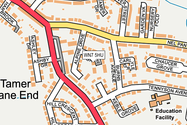WN7 5HU map - OS OpenMap – Local (Ordnance Survey) WN7 5HU map - OS OpenMap – Local (Ordnance Survey)