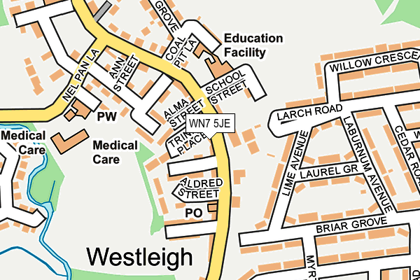 WN7 5JE map - OS OpenMap – Local (Ordnance Survey) WN7 5JE map - OS OpenMap – Local (Ordnance Survey)