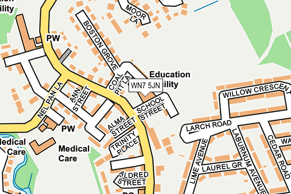 WN7 5JN map - OS OpenMap – Local (Ordnance Survey) WN7 5JN map - OS OpenMap – Local (Ordnance Survey)