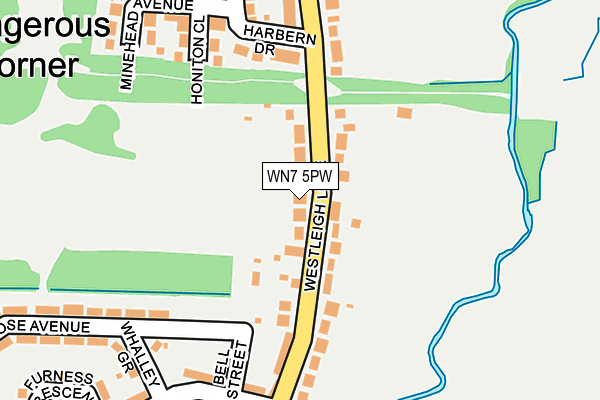 WN7 5PW map - OS OpenMap – Local (Ordnance Survey) WN7 5PW map - OS OpenMap – Local (Ordnance Survey)