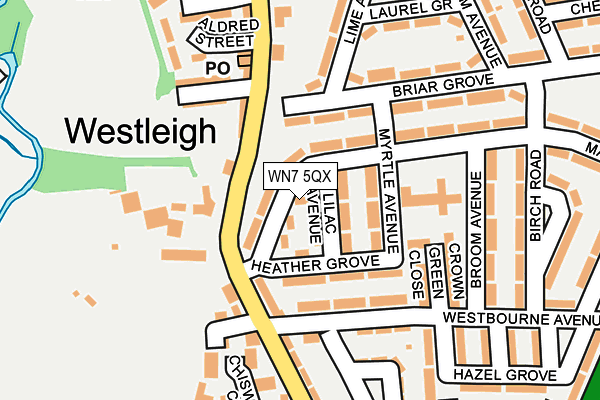 WN7 5QX map - OS OpenMap – Local (Ordnance Survey) WN7 5QX map - OS OpenMap – Local (Ordnance Survey)
