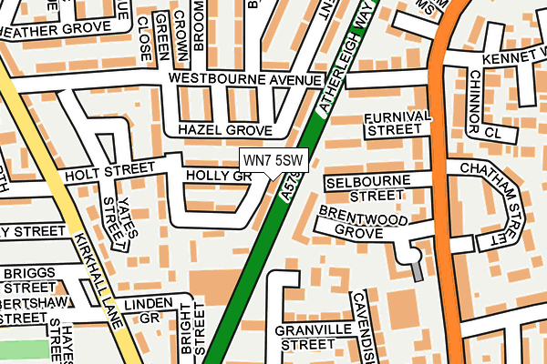 WN7 5SW map - OS OpenMap – Local (Ordnance Survey) WN7 5SW map - OS OpenMap – Local (Ordnance Survey)