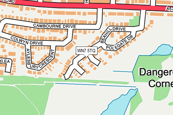 WN7 5TQ map - OS OpenMap – Local (Ordnance Survey) WN7 5TQ map - OS OpenMap – Local (Ordnance Survey)