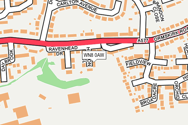 WN8 0AW map - OS OpenMap – Local (Ordnance Survey) WN8 0AW map - OS OpenMap – Local (Ordnance Survey)