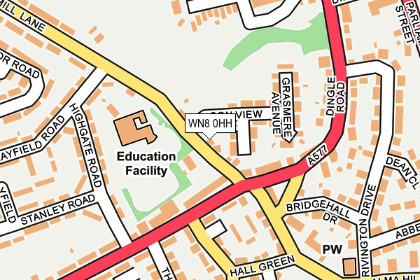 WN8 0HH map - OS OpenMap – Local (Ordnance Survey) WN8 0HH map - OS OpenMap – Local (Ordnance Survey)