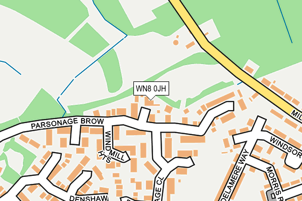 WN8 0JH map - OS OpenMap – Local (Ordnance Survey) WN8 0JH map - OS OpenMap – Local (Ordnance Survey)