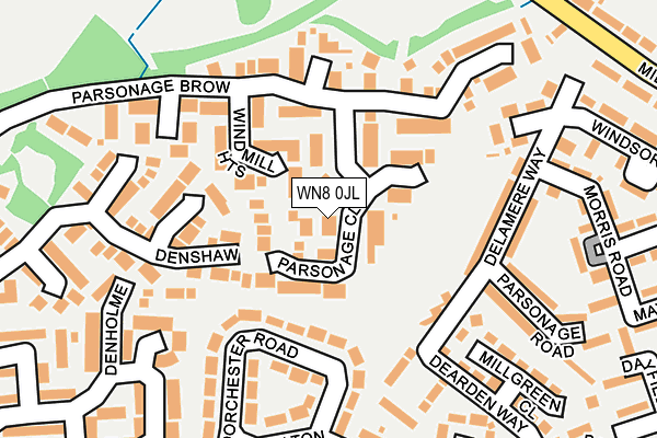 WN8 0JL map - OS OpenMap – Local (Ordnance Survey) WN8 0JL map - OS OpenMap – Local (Ordnance Survey)