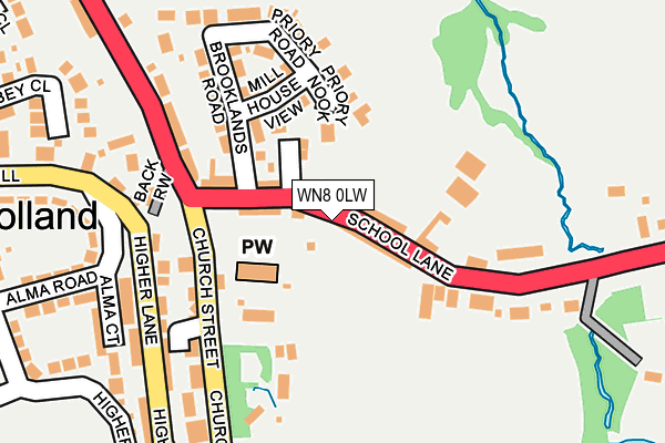 WN8 0LW map - OS OpenMap – Local (Ordnance Survey) WN8 0LW map - OS OpenMap – Local (Ordnance Survey)