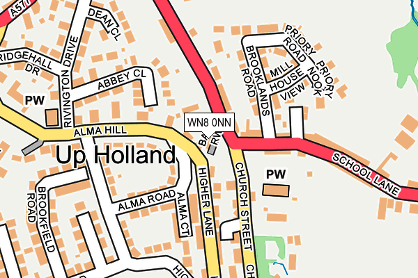WN8 0NN map - OS OpenMap – Local (Ordnance Survey) WN8 0NN map - OS OpenMap – Local (Ordnance Survey)