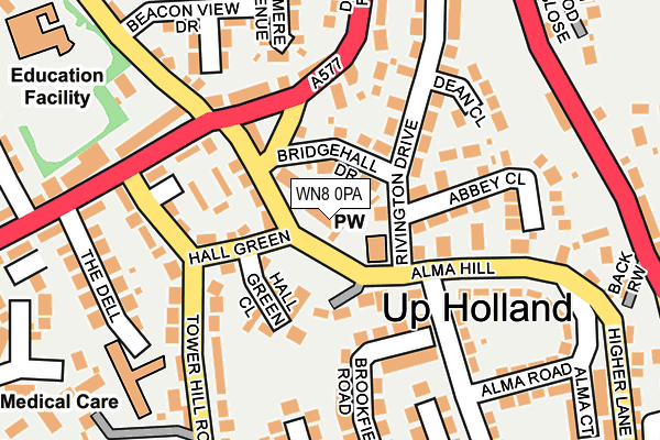 WN8 0PA map - OS OpenMap – Local (Ordnance Survey) WN8 0PA map - OS OpenMap – Local (Ordnance Survey)