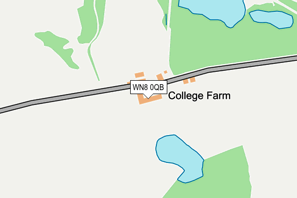 WN8 0QB map - OS OpenMap – Local (Ordnance Survey)