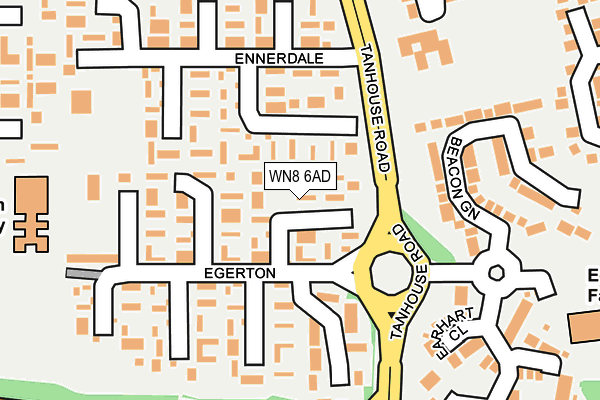 WN8 6AD map - OS OpenMap – Local (Ordnance Survey) WN8 6AD map - OS OpenMap – Local (Ordnance Survey)