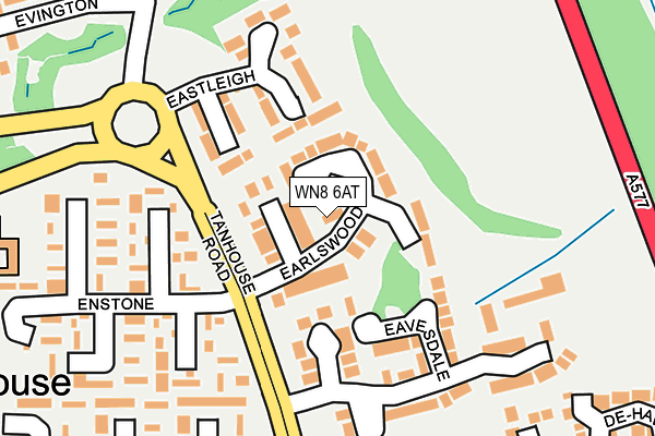 WN8 6AT map - OS OpenMap – Local (Ordnance Survey)