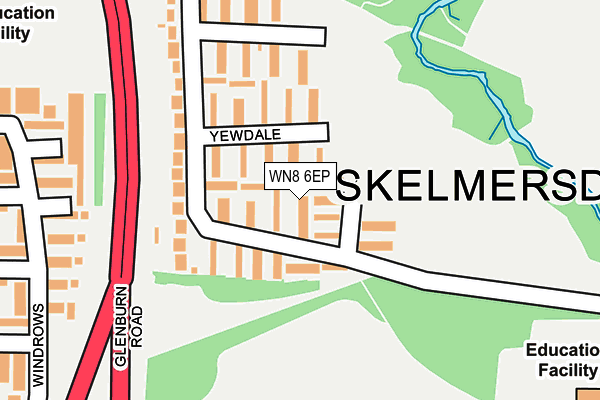 WN8 6EP map - OS OpenMap – Local (Ordnance Survey) WN8 6EP map - OS OpenMap – Local (Ordnance Survey)