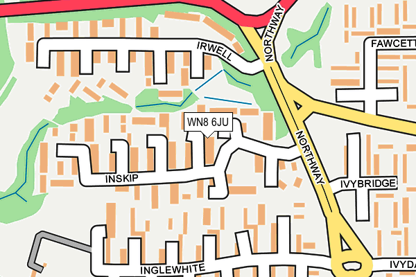 WN8 6JU map - OS OpenMap – Local (Ordnance Survey)