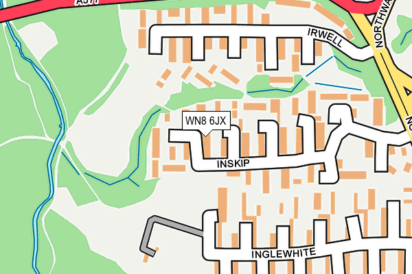 WN8 6JX map - OS OpenMap – Local (Ordnance Survey)