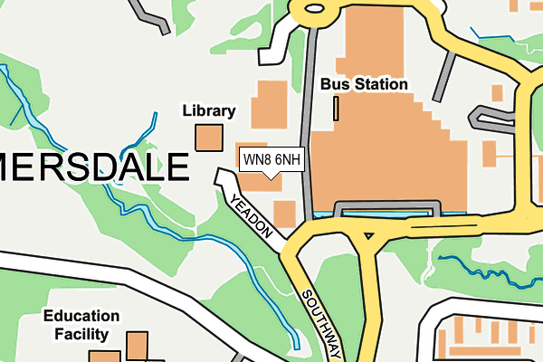 WN8 6NH map - OS OpenMap – Local (Ordnance Survey) WN8 6NH map - OS OpenMap – Local (Ordnance Survey)