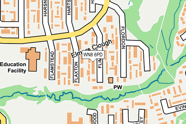 WN8 6PD map - OS OpenMap – Local (Ordnance Survey)