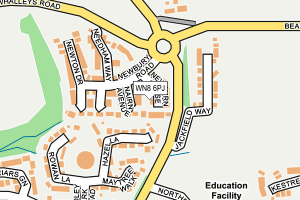 WN8 6PJ map - OS OpenMap – Local (Ordnance Survey) WN8 6PJ map - OS OpenMap – Local (Ordnance Survey)