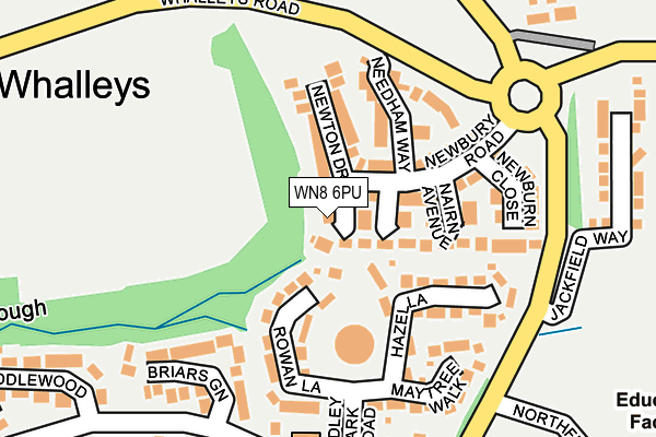 WN8 6PU map - OS OpenMap – Local (Ordnance Survey)
