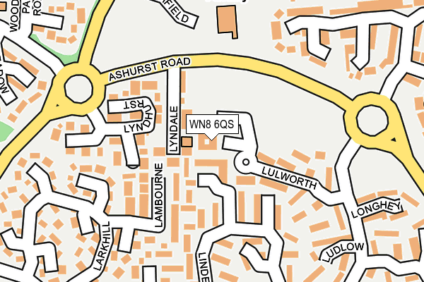 WN8 6QS map - OS OpenMap – Local (Ordnance Survey) WN8 6QS map - OS OpenMap – Local (Ordnance Survey)