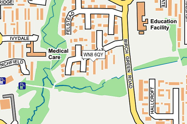 WN8 6QY map - OS OpenMap – Local (Ordnance Survey) WN8 6QY map - OS OpenMap – Local (Ordnance Survey)