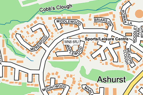 WN8 6RJ map - OS OpenMap – Local (Ordnance Survey) WN8 6RJ map - OS OpenMap – Local (Ordnance Survey)
