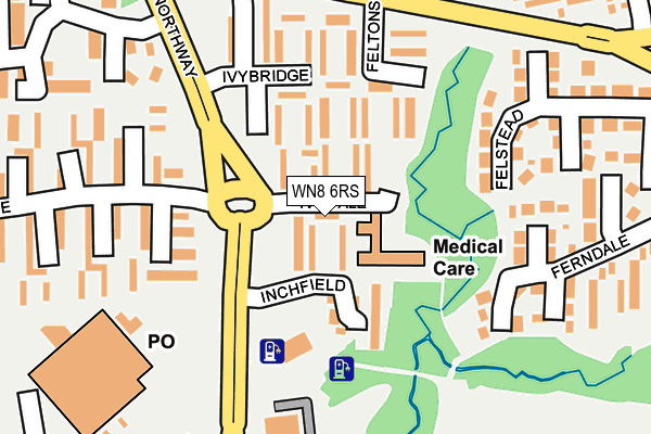 WN8 6RS map - OS OpenMap – Local (Ordnance Survey) WN8 6RS map - OS OpenMap – Local (Ordnance Survey)
