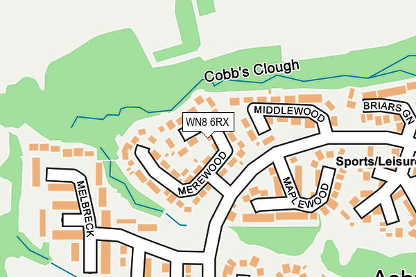 WN8 6RX map - OS OpenMap – Local (Ordnance Survey)