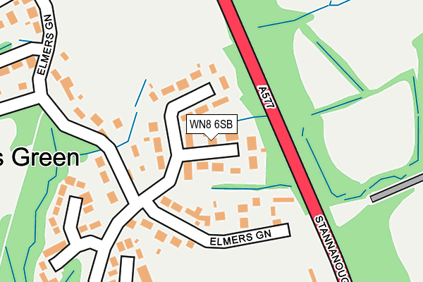 WN8 6SB map - OS OpenMap – Local (Ordnance Survey) WN8 6SB map - OS OpenMap – Local (Ordnance Survey)