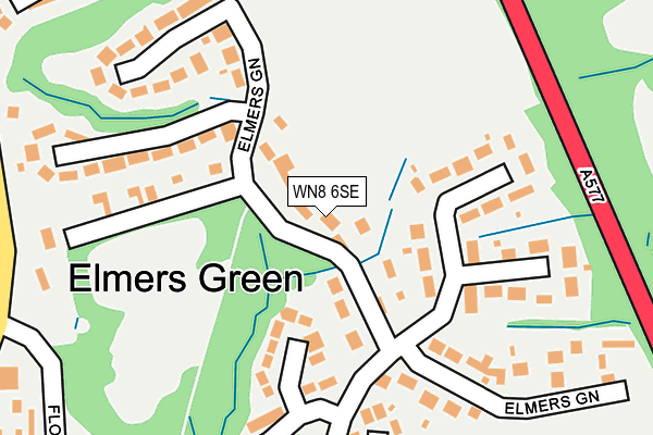 WN8 6SE map - OS OpenMap – Local (Ordnance Survey) WN8 6SE map - OS OpenMap – Local (Ordnance Survey)