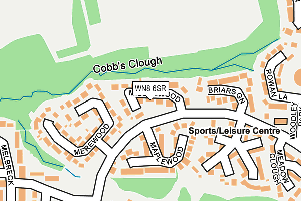 WN8 6SR map - OS OpenMap – Local (Ordnance Survey) WN8 6SR map - OS OpenMap – Local (Ordnance Survey)