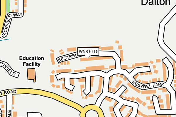 WN8 6TD map - OS OpenMap – Local (Ordnance Survey) WN8 6TD map - OS OpenMap – Local (Ordnance Survey)