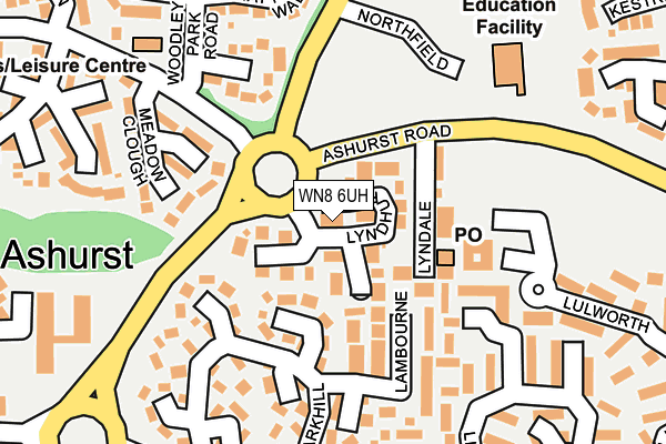 WN8 6UH map - OS OpenMap – Local (Ordnance Survey) WN8 6UH map - OS OpenMap – Local (Ordnance Survey)
