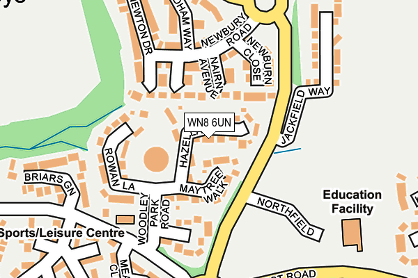 WN8 6UN map - OS OpenMap – Local (Ordnance Survey) WN8 6UN map - OS OpenMap – Local (Ordnance Survey)