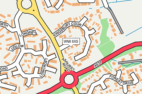 WN8 6XS map - OS OpenMap – Local (Ordnance Survey) WN8 6XS map - OS OpenMap – Local (Ordnance Survey)
