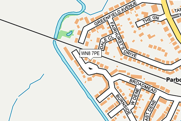 WN8 7PE map - OS OpenMap – Local (Ordnance Survey) WN8 7PE map - OS OpenMap – Local (Ordnance Survey)