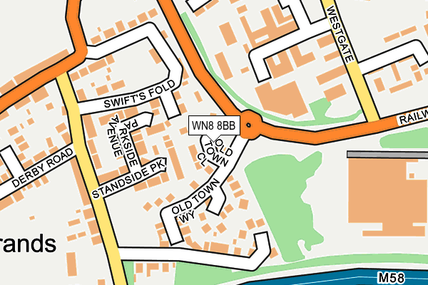 WN8 8BB map - OS OpenMap – Local (Ordnance Survey) WN8 8BB map - OS OpenMap – Local (Ordnance Survey)