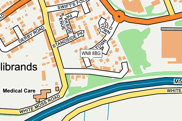 WN8 8BG map - OS OpenMap – Local (Ordnance Survey) WN8 8BG map - OS OpenMap – Local (Ordnance Survey)
