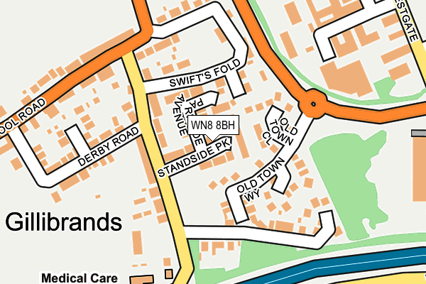 WN8 8BH map - OS OpenMap – Local (Ordnance Survey) WN8 8BH map - OS OpenMap – Local (Ordnance Survey)