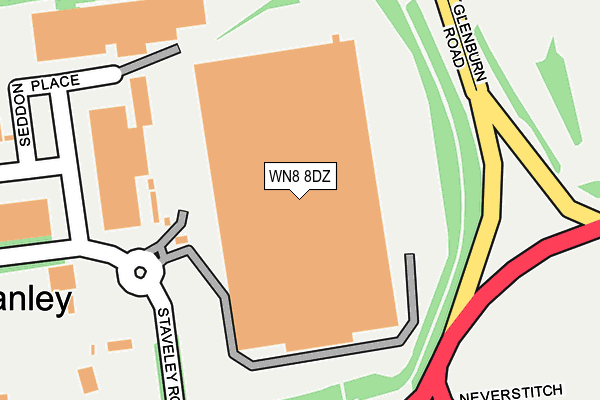 WN8 8DZ map - OS OpenMap – Local (Ordnance Survey) WN8 8DZ map - OS OpenMap – Local (Ordnance Survey)
