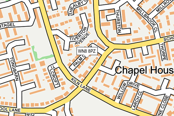 WN8 8PZ map - OS OpenMap – Local (Ordnance Survey) WN8 8PZ map - OS OpenMap – Local (Ordnance Survey)