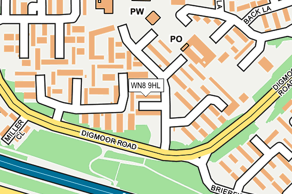 WN8 9HL map - OS OpenMap – Local (Ordnance Survey) WN8 9HL map - OS OpenMap – Local (Ordnance Survey)