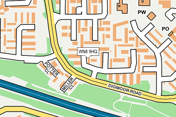 WN8 9HQ map - OS OpenMap – Local (Ordnance Survey) WN8 9HQ map - OS OpenMap – Local (Ordnance Survey)