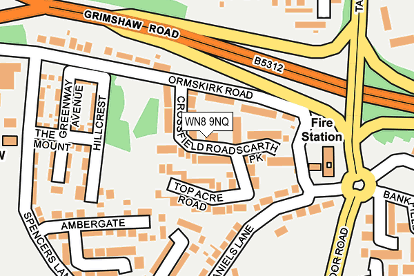 WN8 9NQ map - OS OpenMap – Local (Ordnance Survey)