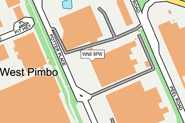WN8 9PW map - OS OpenMap – Local (Ordnance Survey) WN8 9PW map - OS OpenMap – Local (Ordnance Survey)