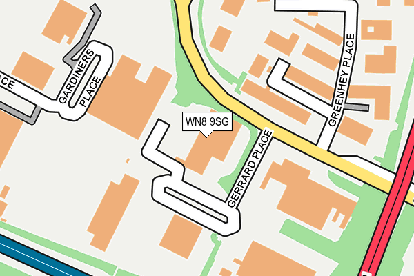 WN8 9SG map - OS OpenMap – Local (Ordnance Survey) WN8 9SG map - OS OpenMap – Local (Ordnance Survey)